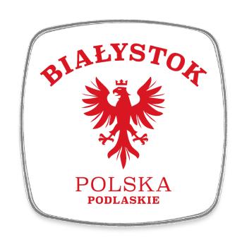BIALYSTOK Polen Polska Pologne - Magnet carré - blanc - Devant
