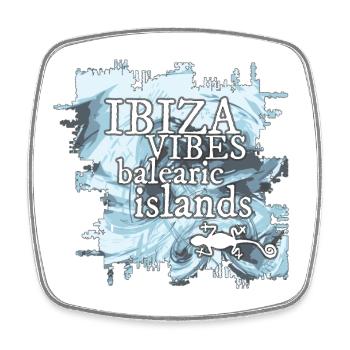 Ibiza Vibes Îles Baléares Design - Magnet carré - blanc - Devant