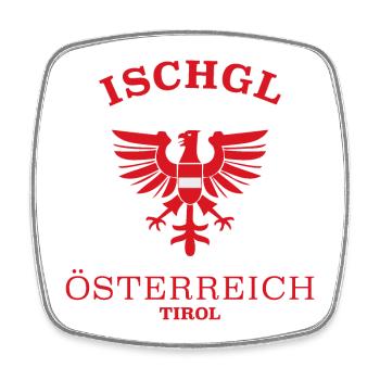 ISCHGL Österreich Austria - Viereckiger Kühlschrankmagnet - Weiß - Vorne