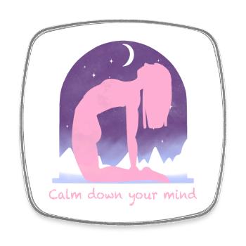 Moonlit Night Rest Pose - Square fridge magnet - white - Front