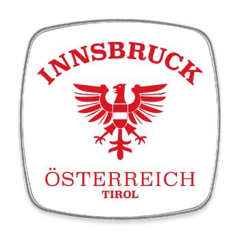 INNSBRUCK Österreich Austria - Viereckiger Kühlschrankmagnet - Weiß - Vorne