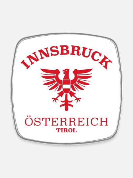 INNSBRUCK Österreich Austria - Square fridge magnet - white
