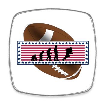 EVOLUTION AMERICAN FOOTBALL USA Flag Gift - Square fridge magnet - white - Front