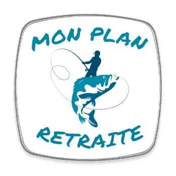 Pêcheur et Grand Brochet Illustration - Magnet carré - blanc - Devant