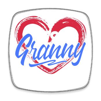 Beste Oma Großmutter Großmama Gratuliere Statement - Viereckiger Kühlschrankmagnet - Weiß - Vorne
