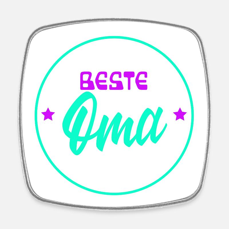 Beste Oma Statement Großmutter Großmama Seniorin - Viereckiger Kühlschrankmagnet - Weiß