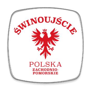 SWINOUJSCIE Swinemünde Polen Polska - Viereckiger Kühlschrankmagnet - Weiß - Vorne