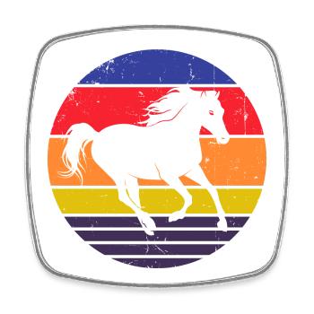 Islandpferde Pferdeliebe Galopp Pferde Reiten - Viereckiger Kühlschrankmagnet - Weiß - Vorne