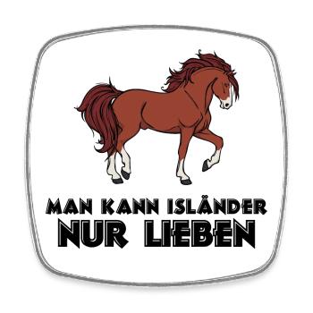 Islandpferde Statement Pferde Pferdeliebe Isländer - Viereckiger Kühlschrankmagnet - Weiß - Vorne