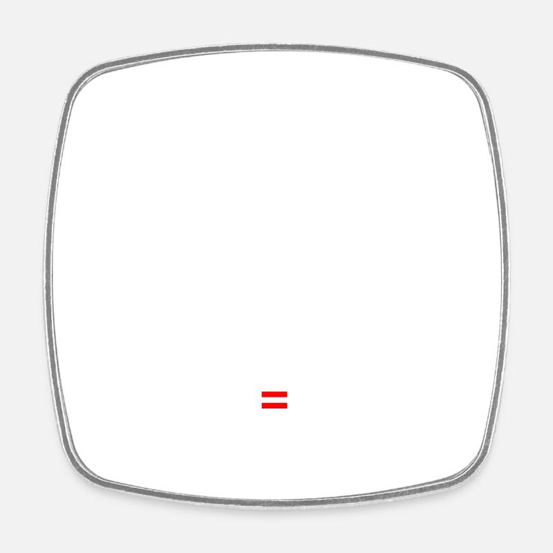 Maria Alm Bergpanorama Logo - Viereckiger Kühlschrankmagnet - Weiß