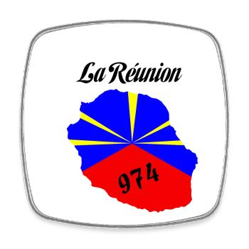 la réunion - Magnet carré - blanc - Devant