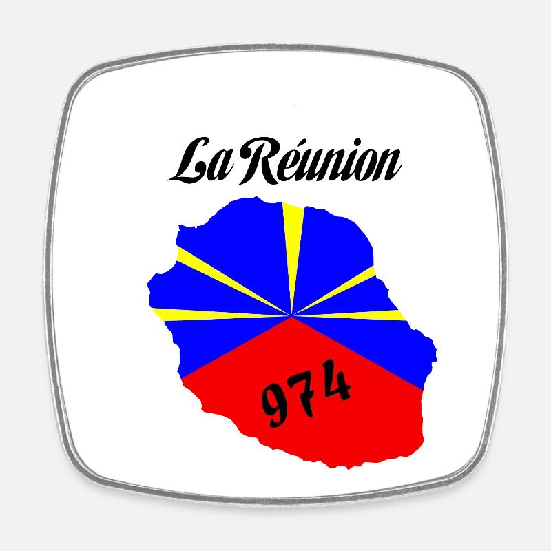 la réunion - Magnet carré - blanc