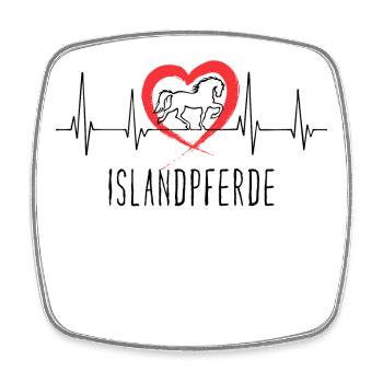 Heart Horses Horse Love Icelandic Horses Statement - Square fridge magnet - white - Front