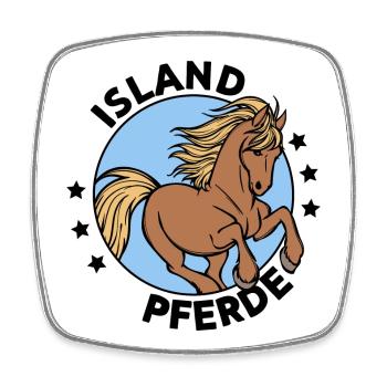 Stute Pferde Statement Islandpferde Pferdefan - Viereckiger Kühlschrankmagnet - Weiß - Vorne