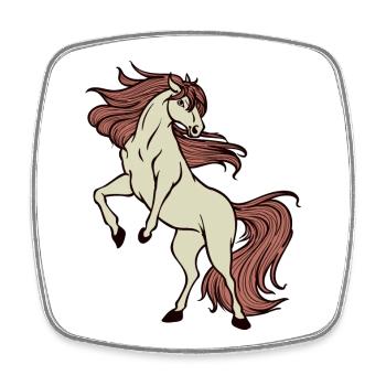 Icelandic Horses Gallop Horse Fan Horse Love Horses - Square fridge magnet - white - Front
