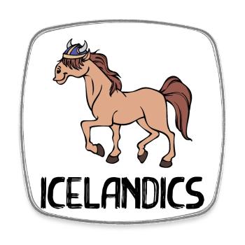 Foals Horses Icelandic Horses Saying Icelanders - Square fridge magnet - white - Front