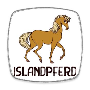 Pferde Pferdefan Islandpferde Spruch Pferdeliebe - Viereckiger Kühlschrankmagnet - Weiß - Vorne