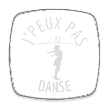 J'Peux Pas J'Ai Danse - Magnet carré - blanc - Devant