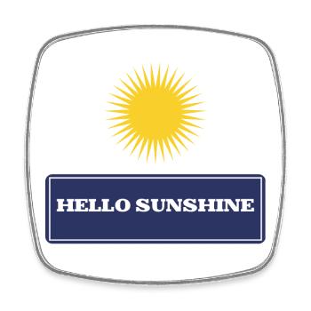 Hallo Sonnenschein - Viereckiger Kühlschrankmagnet - Weiß - Vorne