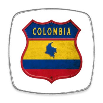 Armoiries Columbia - Magnet carré - blanc - Devant