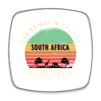 Conception du safari au Cap en Afrique du Sud - Magnet carré - blanc - Devant