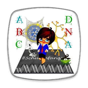 School enrollment smart as mom - Square fridge magnet - white - Front