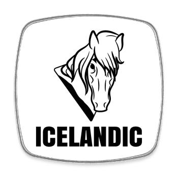 Isländer Spruch Pferde Pferdeliebe Islandpferde - Viereckiger Kühlschrankmagnet - Weiß - Vorne