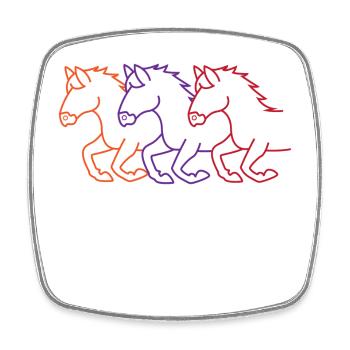 Pferdenarr Pferdeliebe Islandpferde Pferde Galopp - Viereckiger Kühlschrankmagnet - Weiß - Vorne