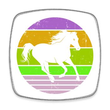 Stallion Gallop Horse Love Horses Icelandic Horses - Square fridge magnet - white - Front