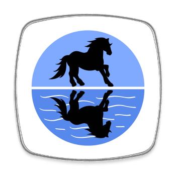 Chevaux islandais Cheval Fou Chevaux Équitation Mare - Magnet carré - blanc - Devant