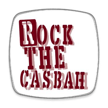Rock the casbah lyric - Square fridge magnet - white - Front