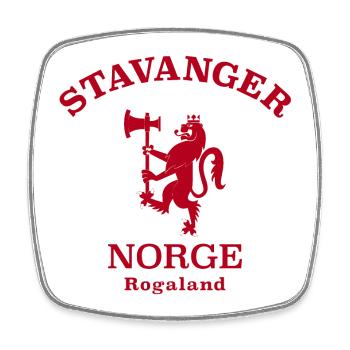 STAVANGER Norwegen Norway Norge - Square fridge magnet - white - Front