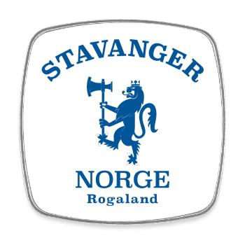 STAVANGER Norwegen Norway Norge - Viereckiger Kühlschrankmagnet - Weiß - Vorne