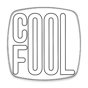 COOL FOOL SPORTS WHITE LINEART - Square fridge magnet - white - Front