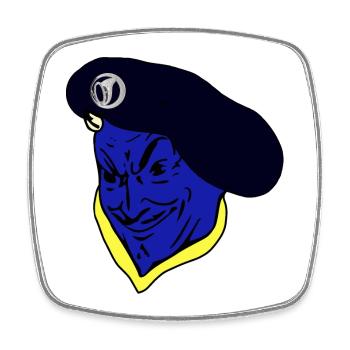 Alpenjäger - Blauteufel - Französische Armee - Viereckiger Kühlschrankmagnet - Weiß - Vorne