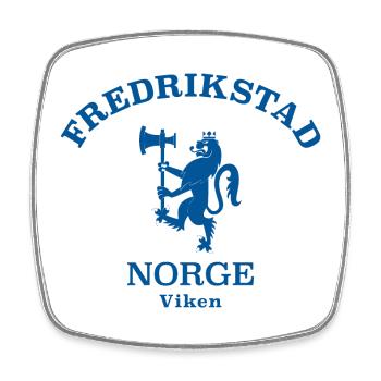 FREDRIKSTAD Norwegen Norway Norge - Viereckiger Kühlschrankmagnet - Weiß - Vorne