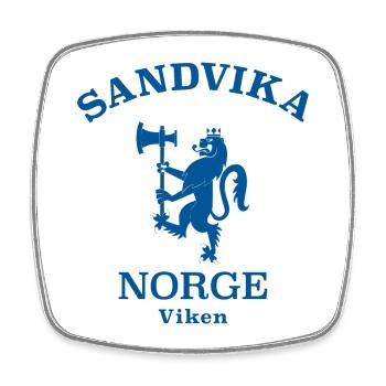SANDVIKA Norwegen Norway Norge - Square fridge magnet - white - Front