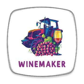 Winzer Design - Viereckiger Kühlschrankmagnet - Weiß - Vorne