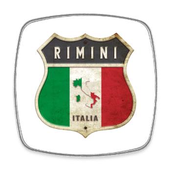 Rimini Italy Coat of Arms Flags Design - Square fridge magnet - white - Front