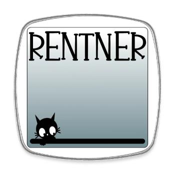 Abschiedsgeschenke für Rentner - Hauskater - Viereckiger Kühlschrankmagnet - Weiß - Vorne