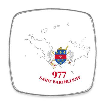 Saint-Barthelemy - Square fridge magnet - white - Front