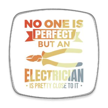 Electrician joke - Square fridge magnet - white - Front