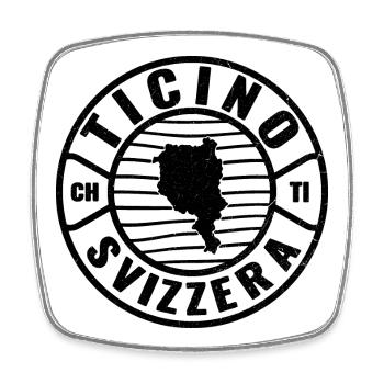 Ticino Switzerland Emblem Design - Square fridge magnet - white - Front