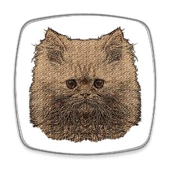 Perser katze, besitzer, schenken Weihnachten - Viereckiger Kühlschrankmagnet - Weiß - Vorne