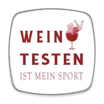 Wein Tester Design - Viereckiger Kühlschrankmagnet - Weiß - Vorne