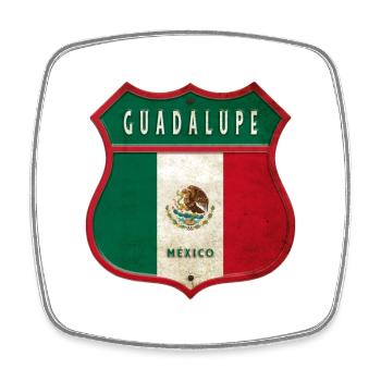 Écusson Guadalupe Mexico - Magnet carré - blanc - Devant
