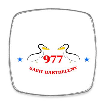 Saint Barthélemy - Square fridge magnet - white - Front