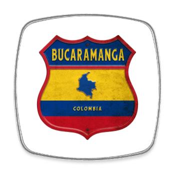 Écusson Bucaramanga Colombia - Magnet carré - blanc - Devant