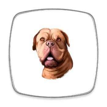 Dogue De Bordeaux Aquarelle pour chien Illustration - Magnet carré - blanc - Devant