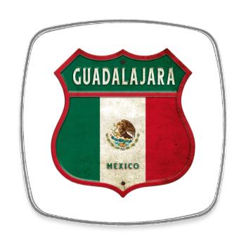 Motif écusson Guadalajara Mexico - Magnet carré - blanc - Devant